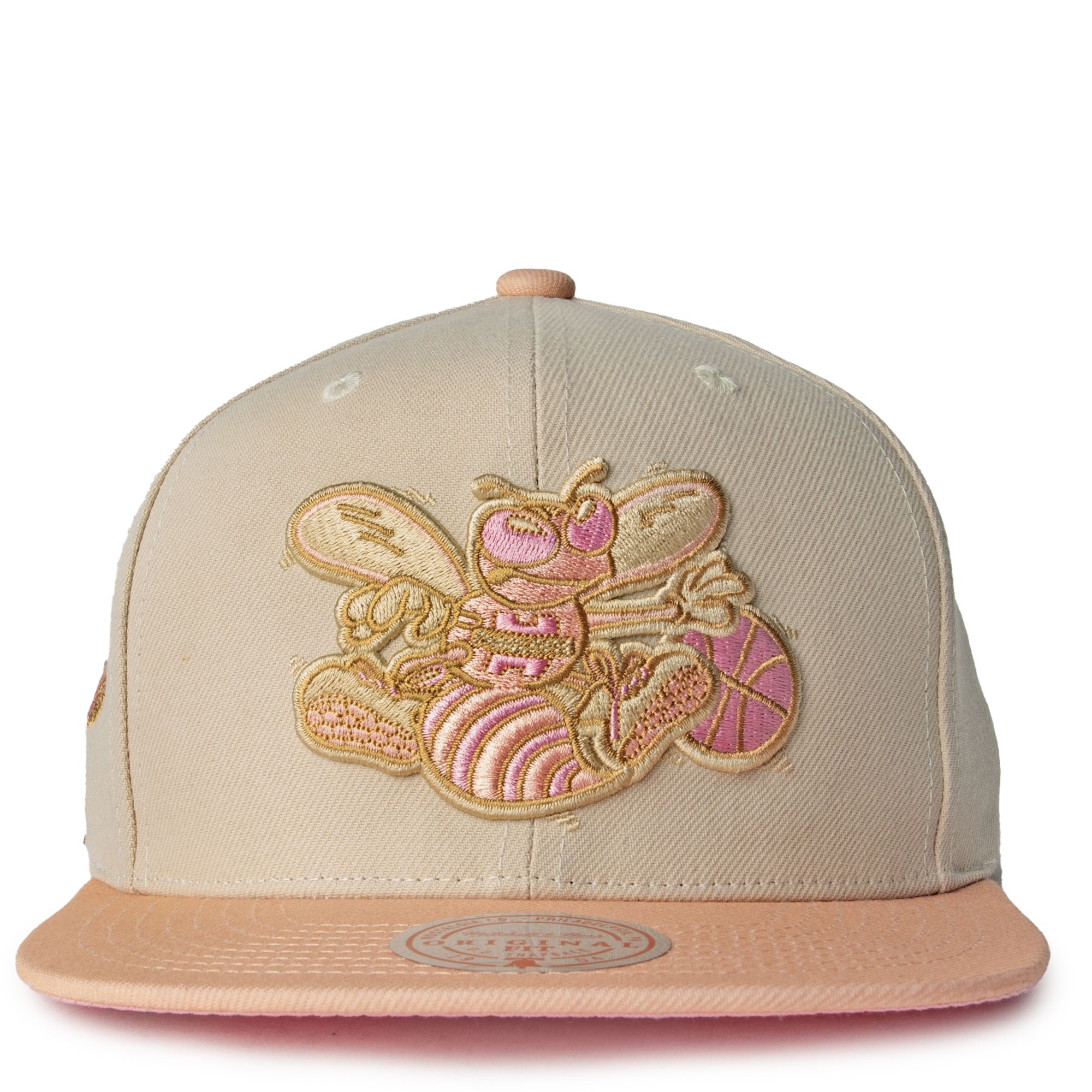MENS MITCHELL & NESS NBA LOVERS LANE SNAPBACK HWC HORNETS - OFF WHITE