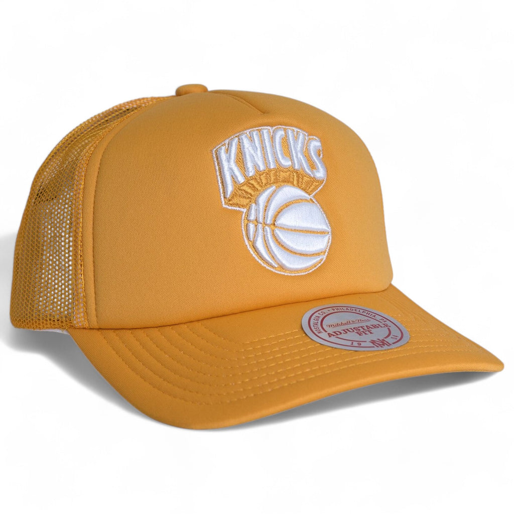 MENS MITCHELL & NESS NBA PASTEL TRUCKER SNAPBACK HWC KNICKS - ORANGE