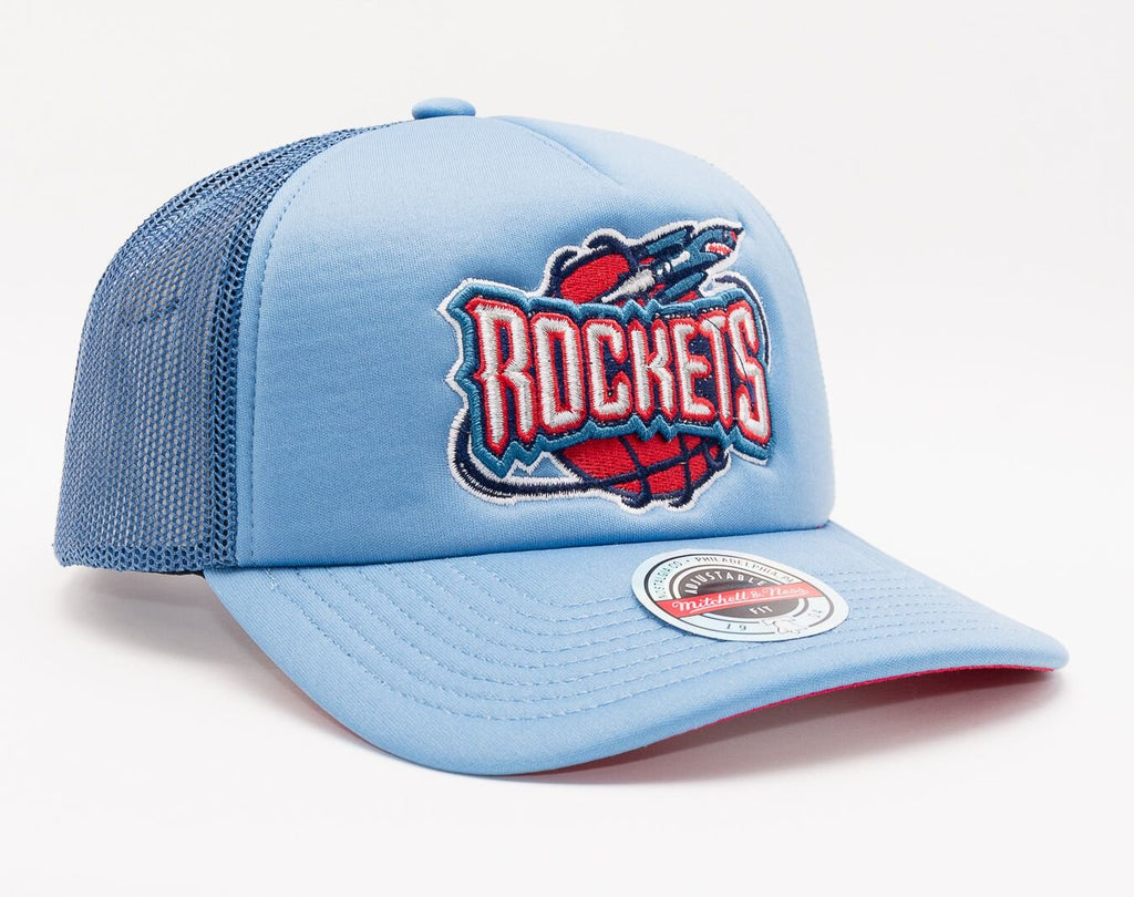 MENS MITCHELL & NESS NBA KEEP ON TRUCKIN TRUCKER HWC ROCKETS - BLUE