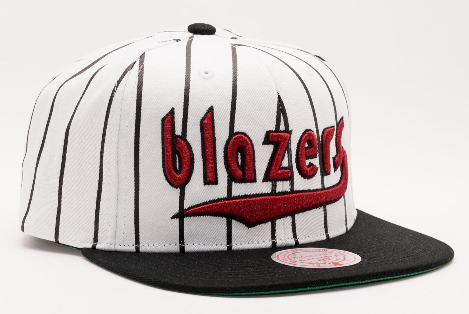 Mens MITCHELL & NESS NBA RETRO PINSTRIPE SNAPBACK HWC TRAIL BLAZERS