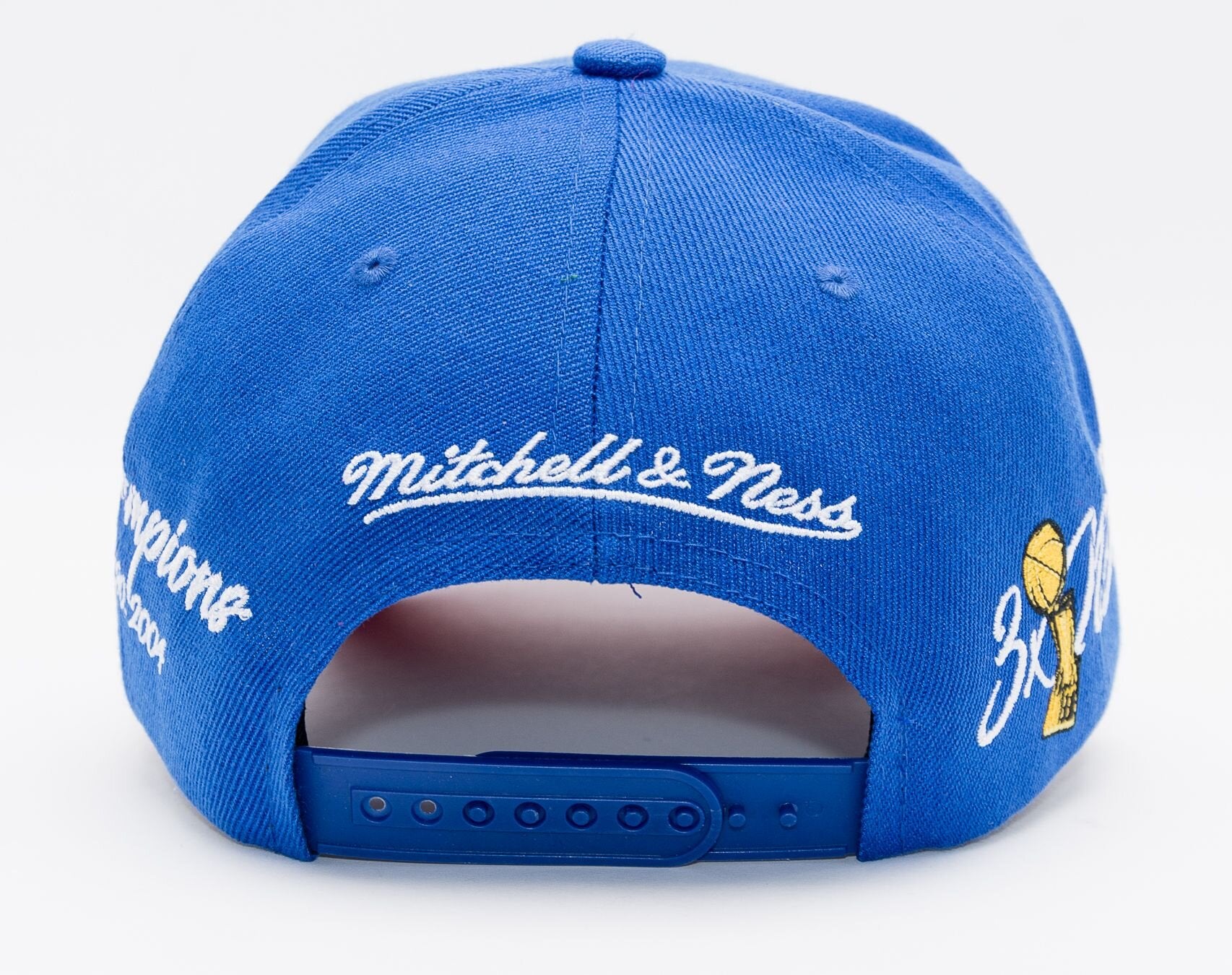 MENS MITCHELL & NESS NBA CHAMP WRAP PRO SNAPBACK HWC PISTONS - BLUE