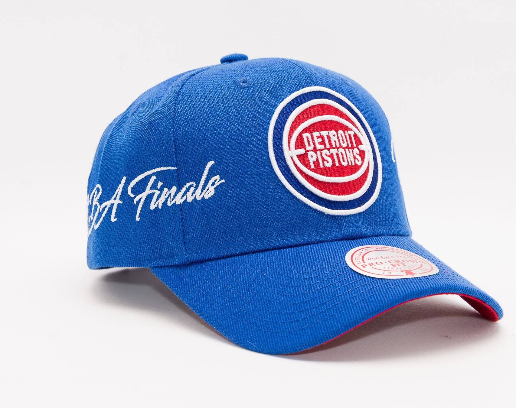 MENS MITCHELL & NESS NBA CHAMP WRAP PRO SNAPBACK HWC PISTONS - BLUE