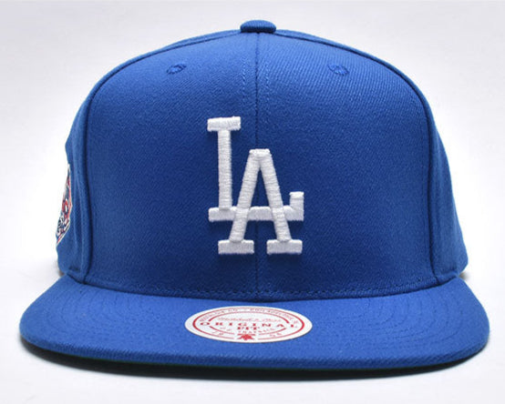 [HHSS6745-LADYYPPPBLUE] MENS MITCHELL & NESS MLB LEAGUE PATCH SNAPBACK DODGERS