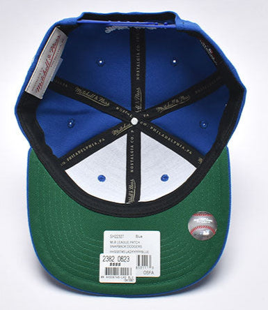 [HHSS6745-LADYYPPPBLUE] MENS MITCHELL & NESS MLB LEAGUE PATCH SNAPBACK DODGERS