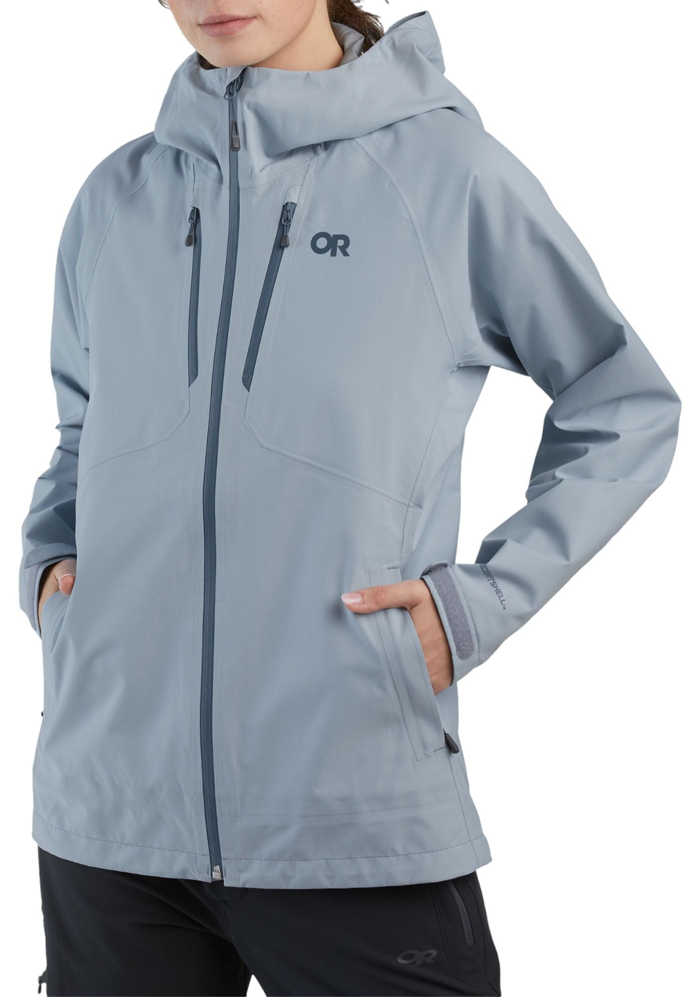 WOMENS OUTDOOR RESEARCH MICROGRAVITY ASCENTSHELL WATERPROOF WINDPROOF JACKET