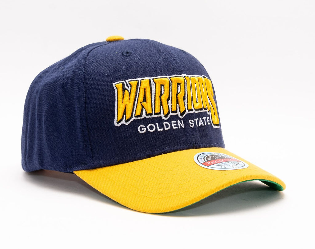 MENS MITCHELL & NESS NBA SHREDDER STRETCH SNAPBACK HWC WARRIORS - BLUE