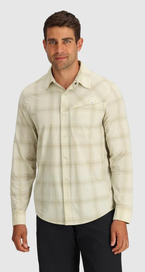 [282279-2709] MENS OUTDOOR RESEARCH ASTROMAN BUTTON LONG SLEEVE UPF 30 SUN SHIRT