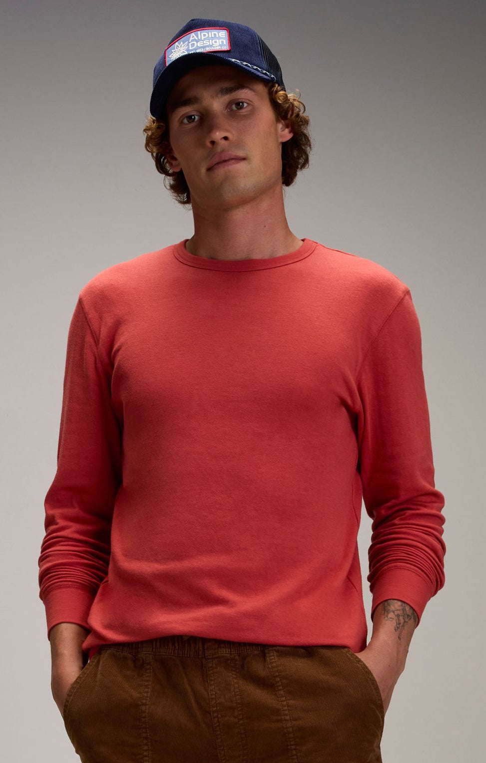MENS ALPINE DESIGN AD PEAK LS LONG SLEEVE DUOFOLD CREW UPF 50+ SHIRT TEE