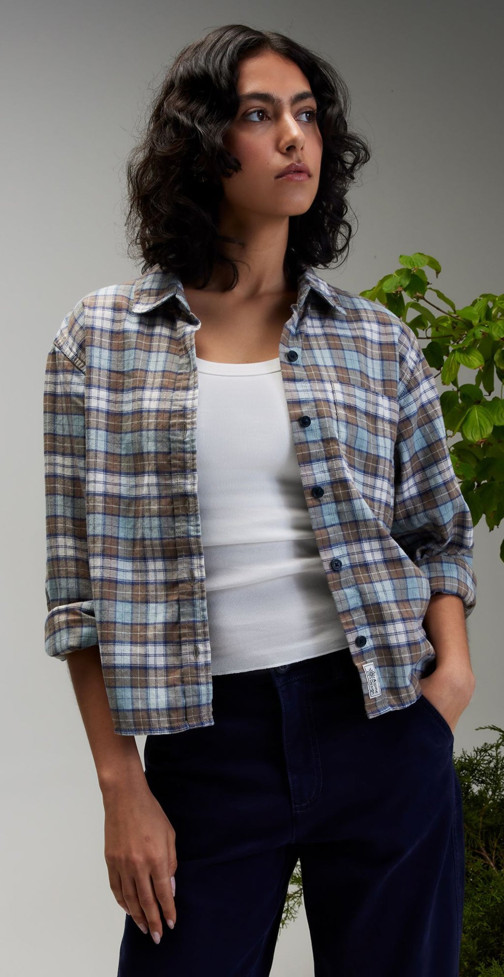 [ADW24300-BFRP] WOMENS ALPINE DESIGN AD HIKE MIDWEIGHT FLANNEL