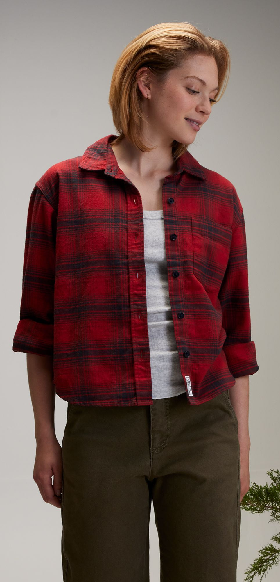 [ADW24300-RBP] WOMENS ALPINE DESIGN AD HIKE MIDWEIGHT FLANNEL