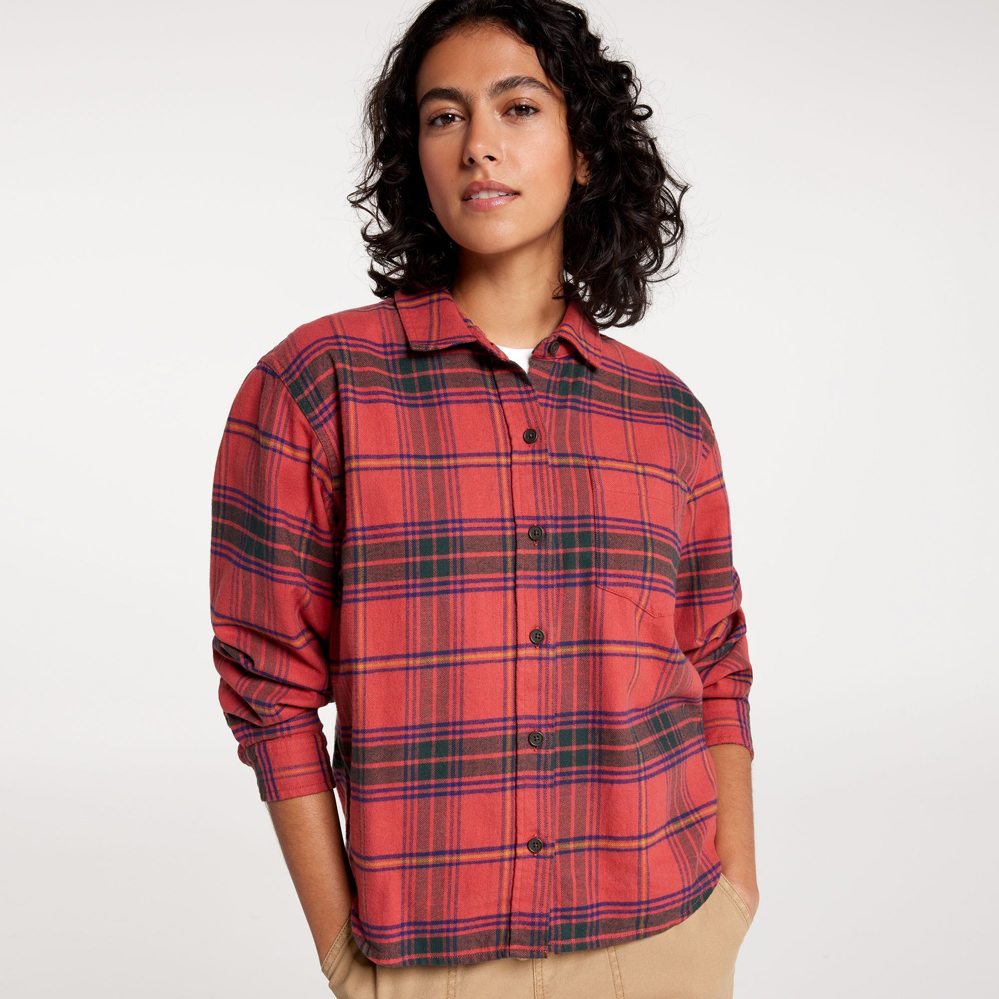 [ADW24300-RFSP] WOMENS ALPINE DESIGN AD HIKE MIDWEIGHT FLANNEL
