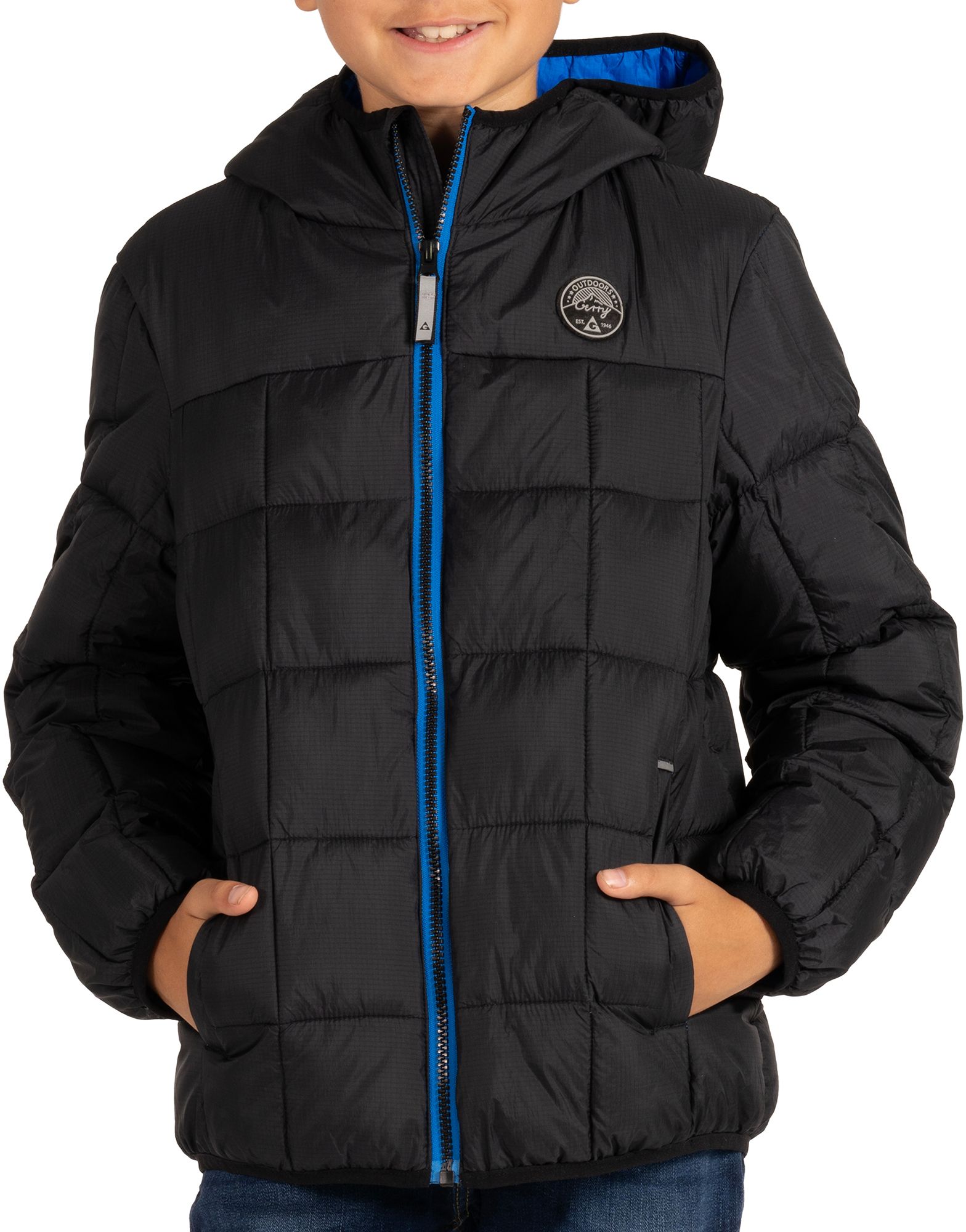 [DG51223-001] YOUTH GERRY TORQUE PUFFER JACKET FULL-ZIP LIGHTWEIGHT