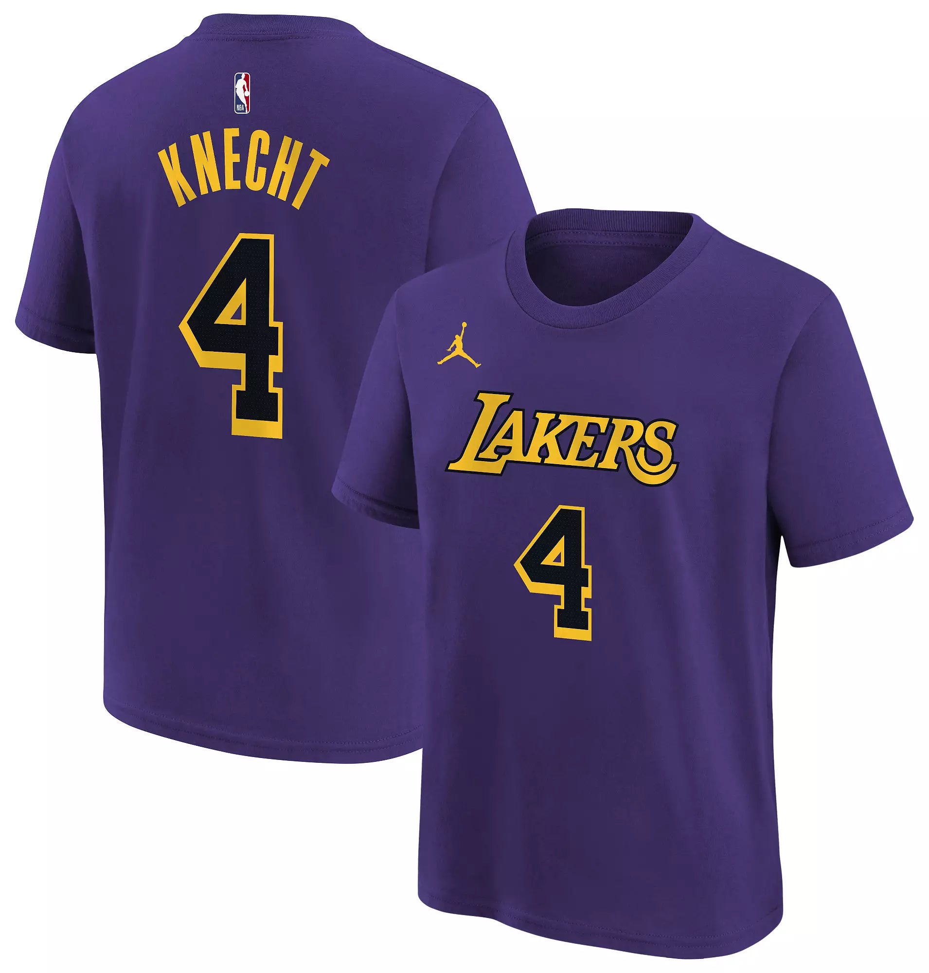 [9Y2B7HDC4-KNECHT] Youth Nike NBA DALTON KNECHT #4 LOS ANGELES LAKERS T-SHIRT