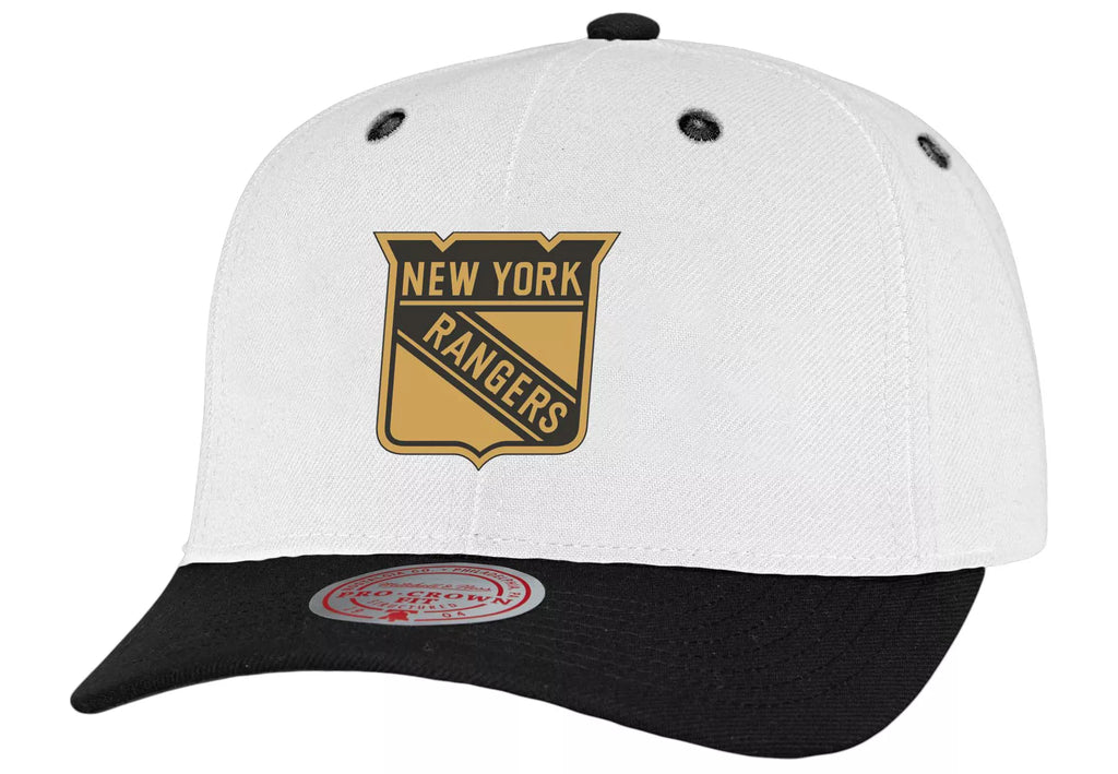 Mens Mitchell & Ness NHL BLACK GOLD PC SNAPBACK RANGERS
