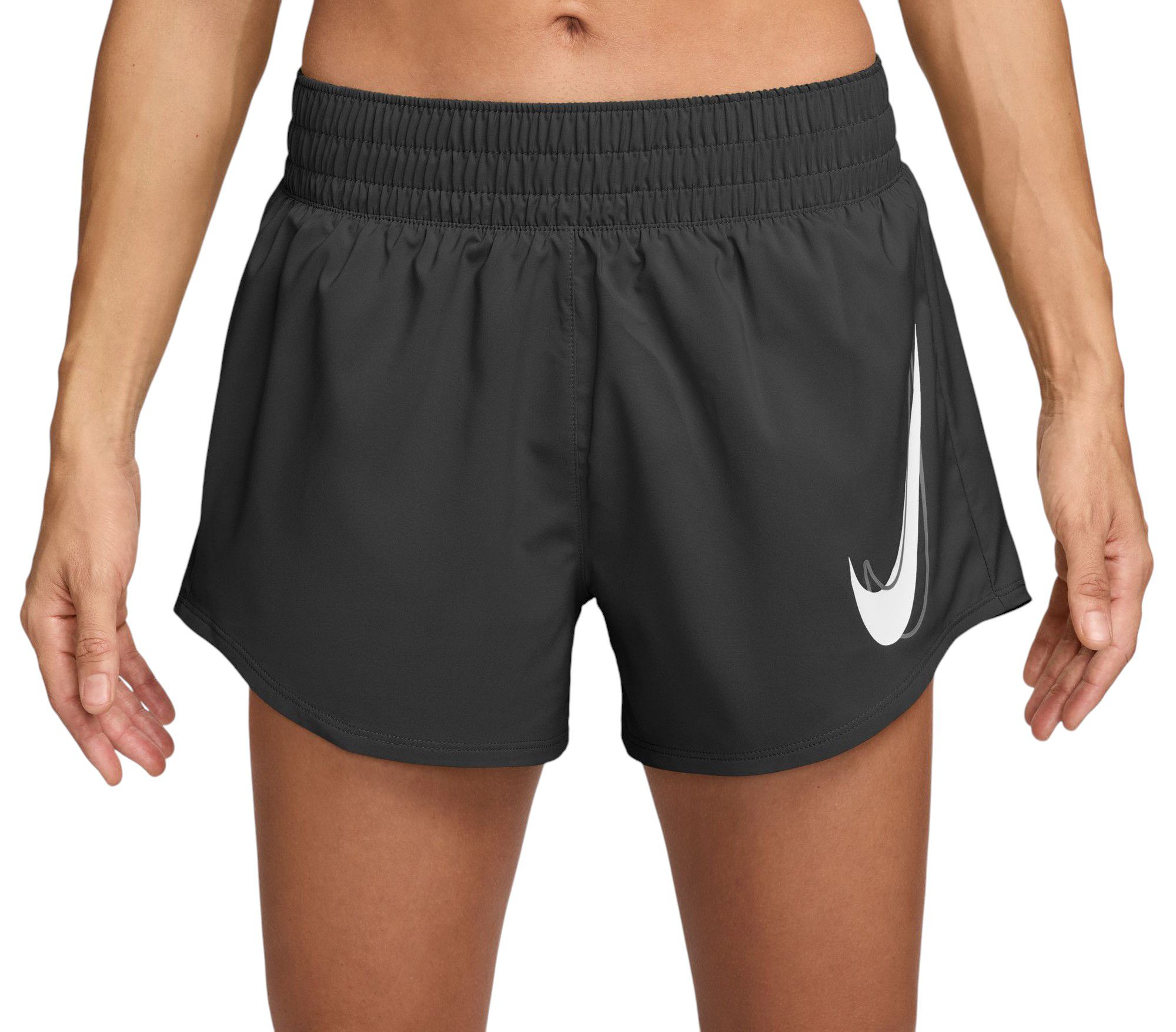 [FN2601-010] Womens Nike NK ONE SWOOSH HBR DRI-FIT MID-RISE BRIEF-LINED SHORTS