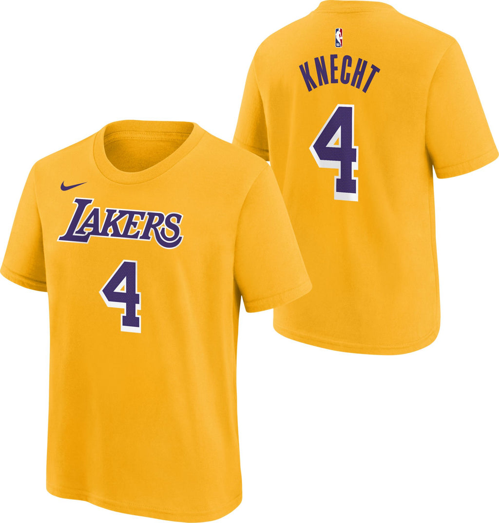 [9Z2B7BCMW-KNECHT] Youth Nike NBA LOS ANGELES LAKERS DALTON KNECHT #4 T-SHIRT
