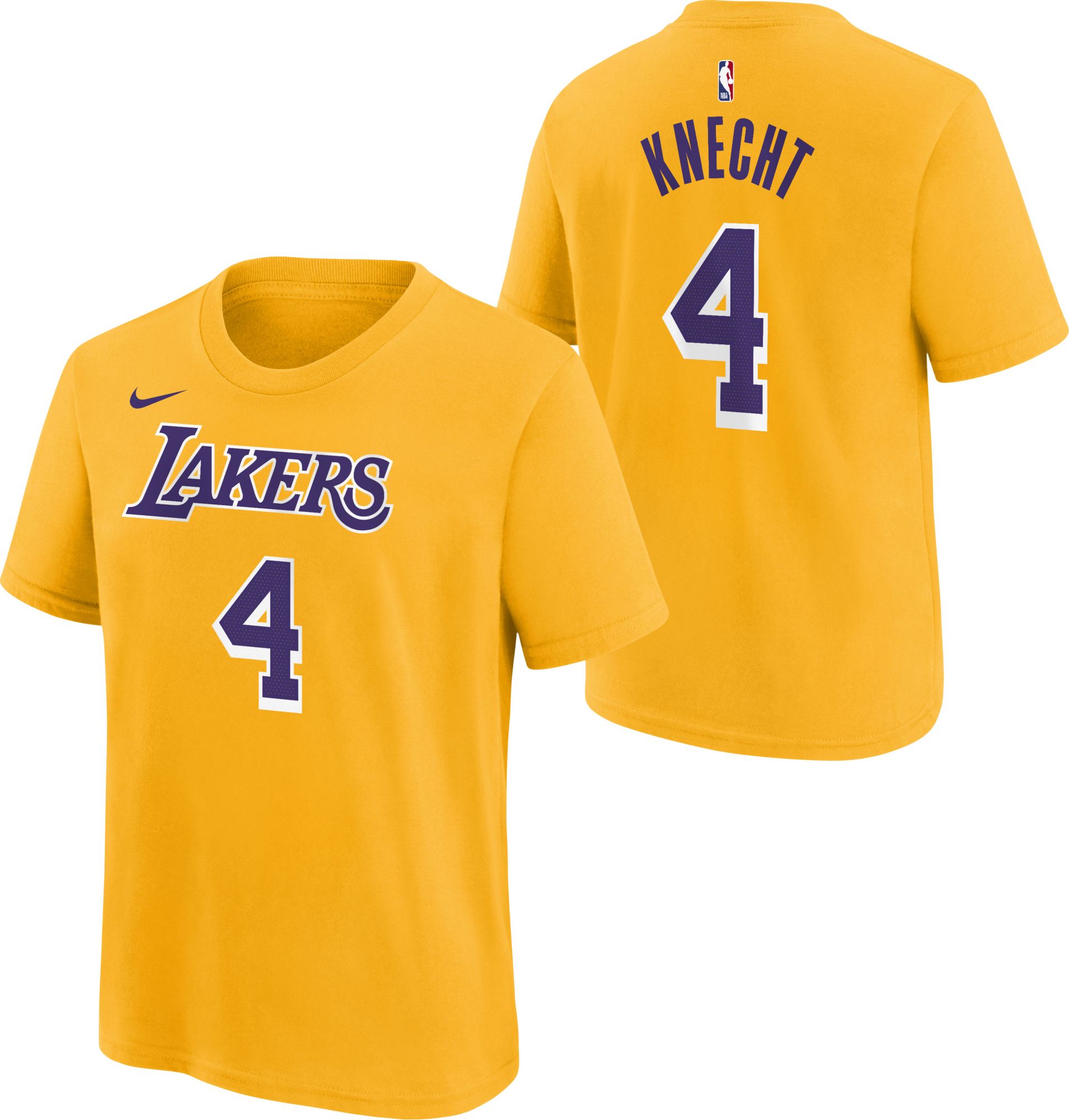 [9Z2B7BCMW-KNECHT] Youth Nike NBA LOS ANGELES LAKERS DALTON KNECHT #4 T-SHIRT
