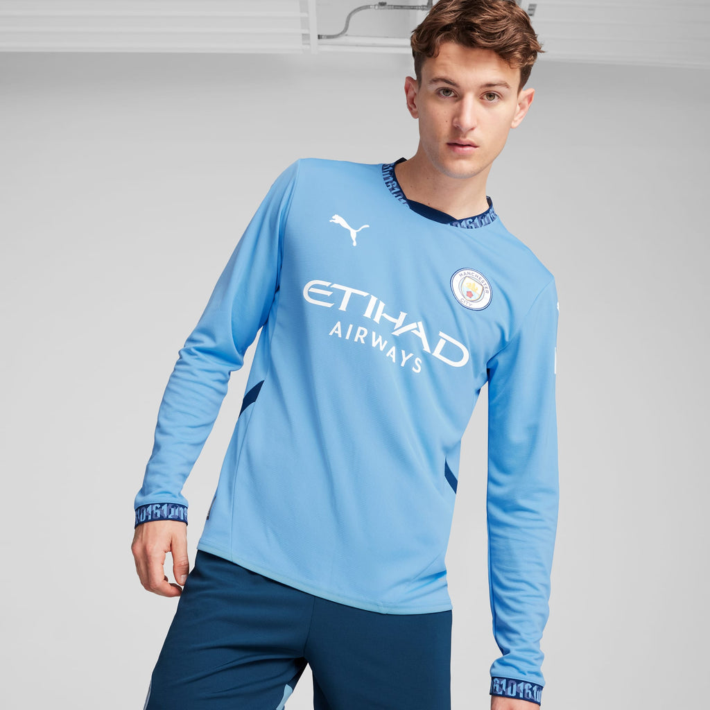 [775076-01] MENS PUMA MCFC HOME JERSEY REPLICA LS