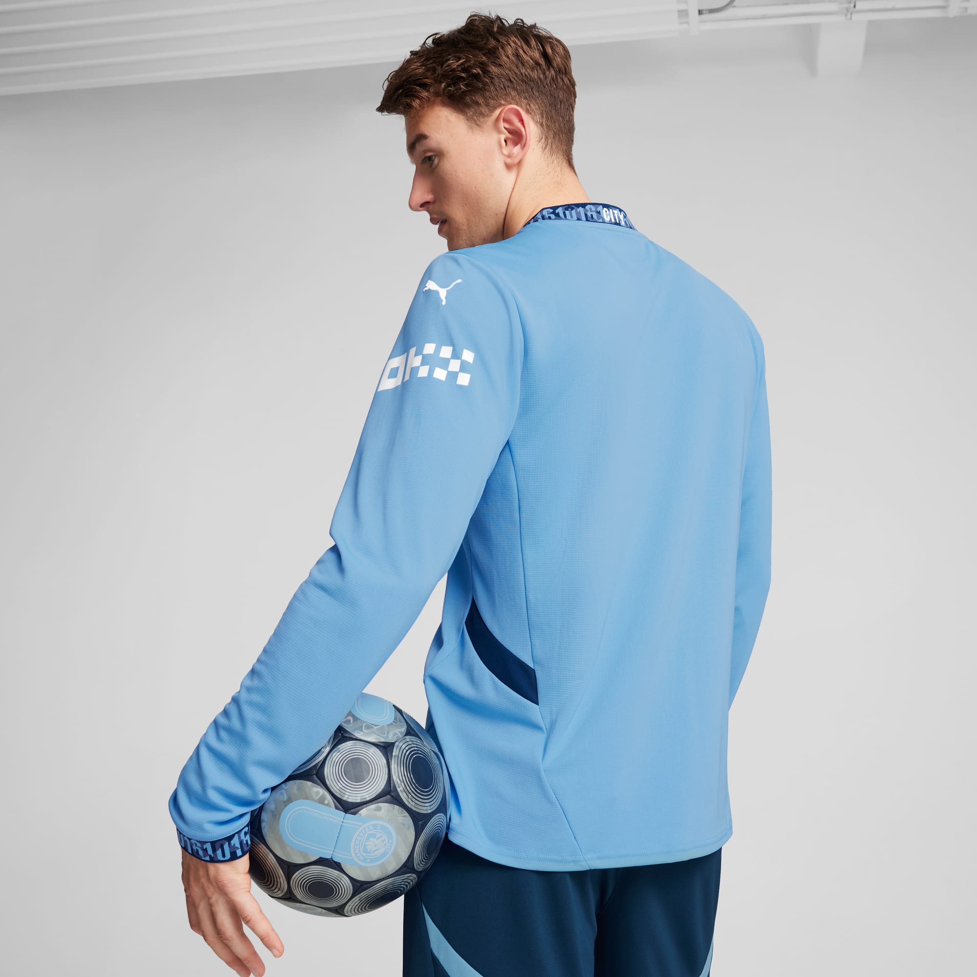 [775076-01] MENS PUMA MCFC HOME JERSEY REPLICA LS