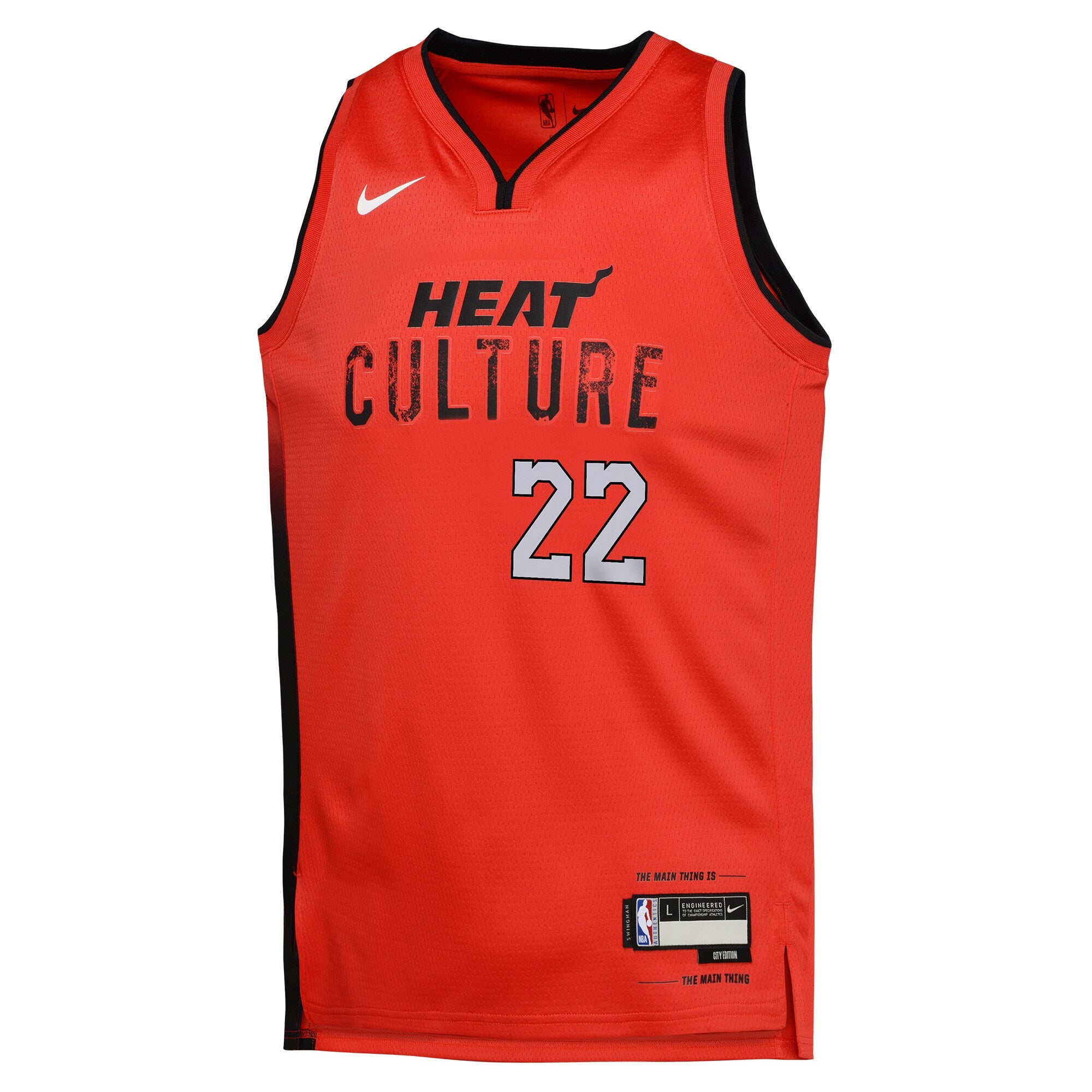[9Z2B7BU8P24-HEAJB] YOUTH NIKE NBA HEAT 'BUTLER' 24/25 SWINGMAN PLAYER JERSEY - CITY EDITION