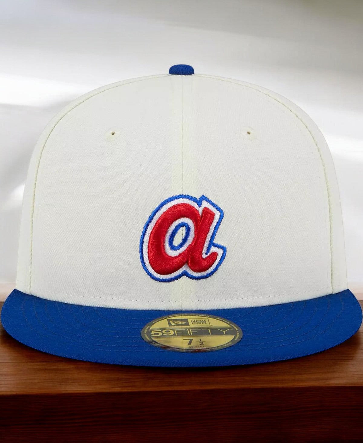 [60305867] MENS NEW ERA MLB ATLANTA BRAVES 5950 RETRO E1 FITTED - CREAM/ROYAL