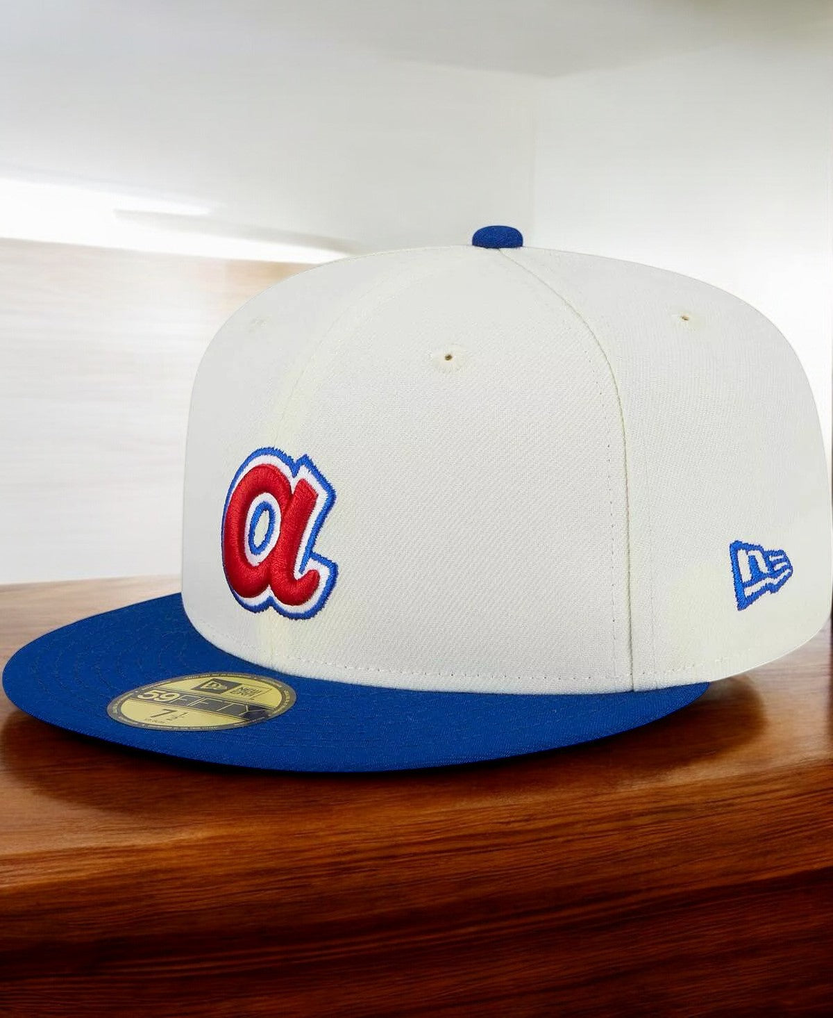[60305867] MENS NEW ERA MLB ATLANTA BRAVES 5950 RETRO E1 FITTED - CREAM/ROYAL
