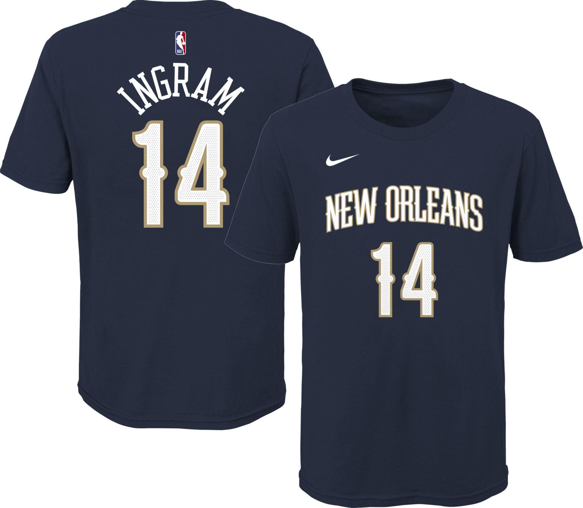 [9Z2B7BCMW-PELBI] YOUTH NIKE NBA PELICANS 'INGRAM 14' STATEMENT N&N T-SHIRT