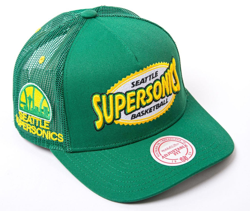 MENS MITCHELL & NESS NBA TEAM SEAL TRUCKER HWC SUPERSONICS