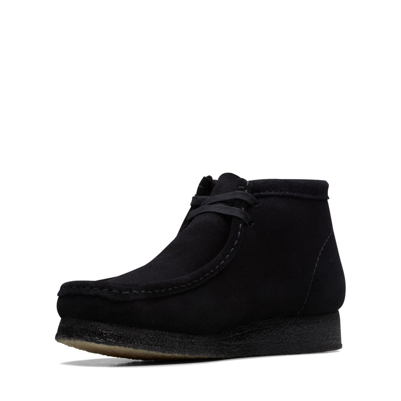 [26155517] MENS CLARKS WALLABEE BOOT - BLACK SUEDE