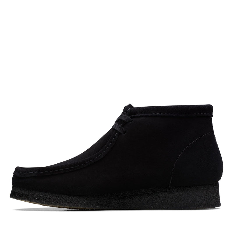 [26155517] MENS CLARKS WALLABEE BOOT - BLACK SUEDE
