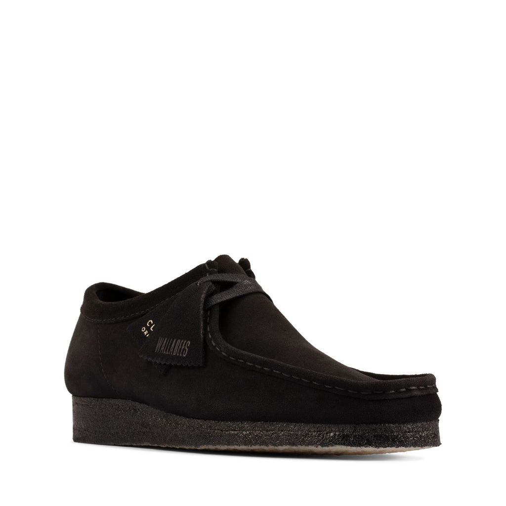 [26155519] MENS CLARKS WALLABEE LOW - BLACK SUEDE