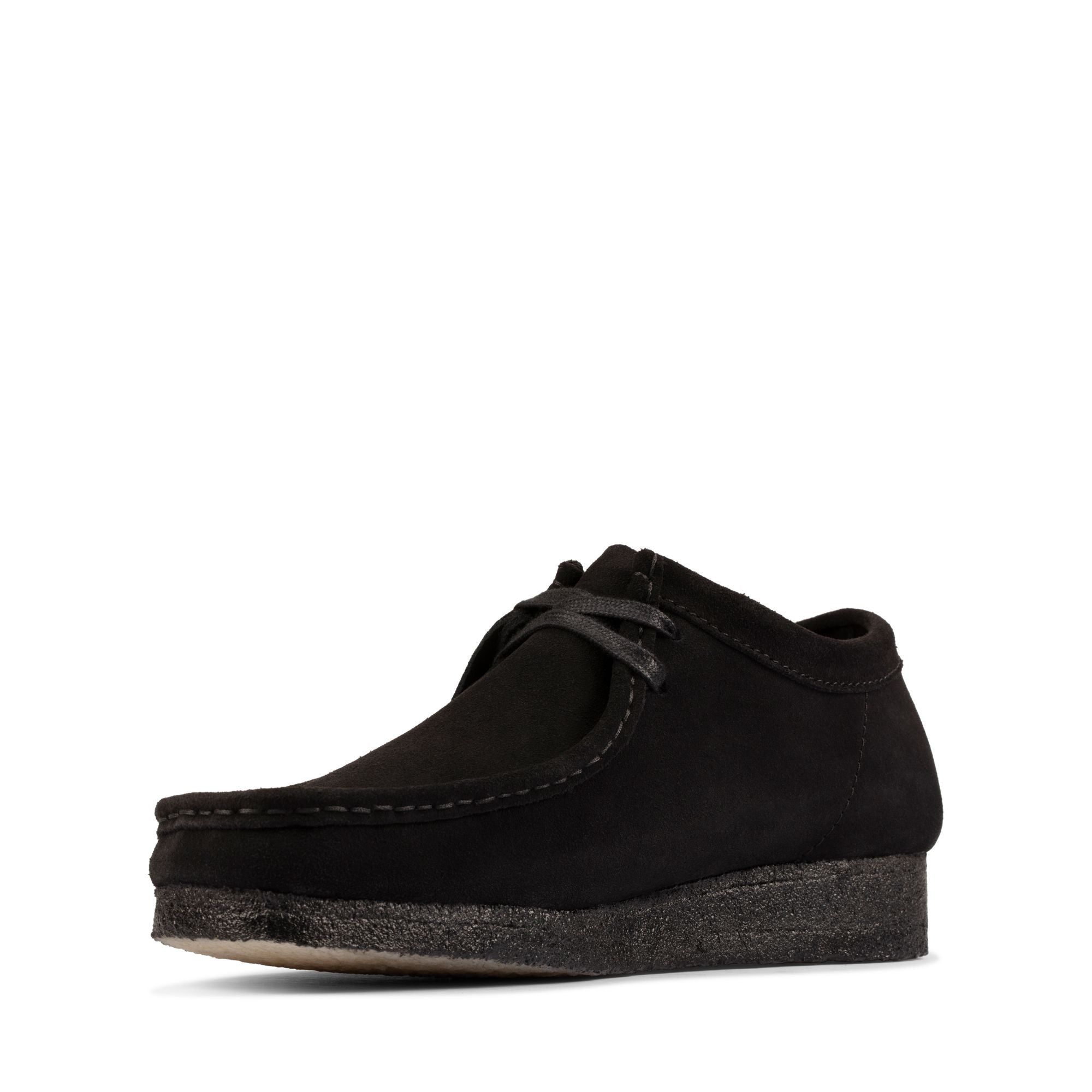 [26155519] MENS CLARKS WALLABEE LOW - BLACK SUEDE