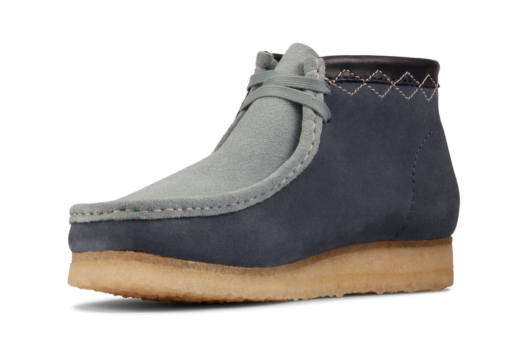 [26163259] Mens Clarks Originals Wallabee Boot 'Blue Combi'