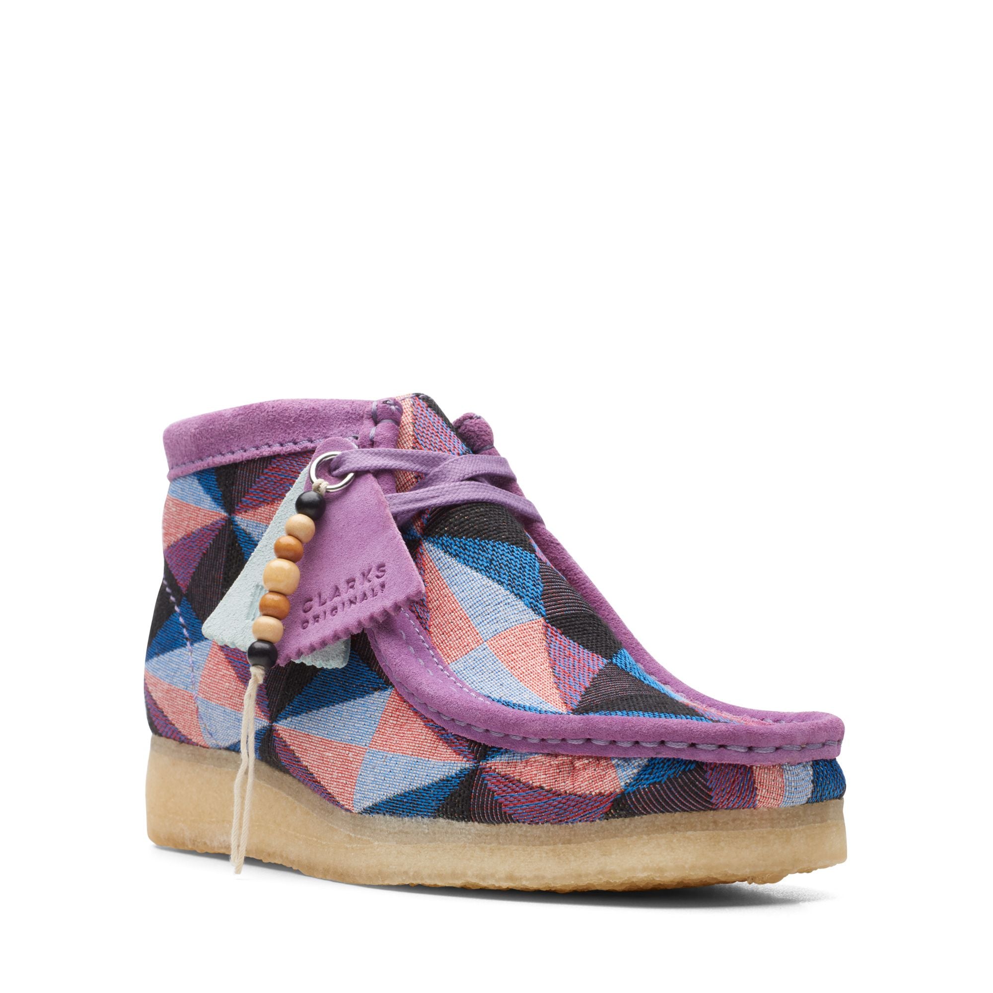 [26164608] Womens Clarks Originals Wallabee Boot 'PURPLE COMBI' (W)