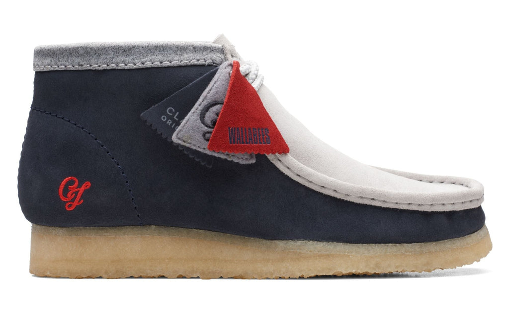 [26165077] Mens Clarks Originals Wallabee Boot VCY 'Navy Grey'