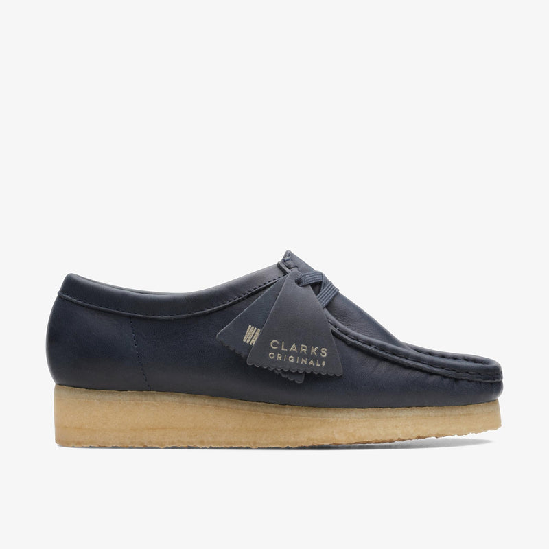 [26168642] Womens CLARKS WALLABEE - NAVY LEATHER