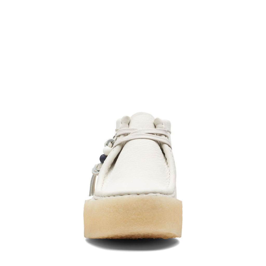 [26168988] WOMENS CLARKS WALLABEE CUP BT WHITE NUBUCK