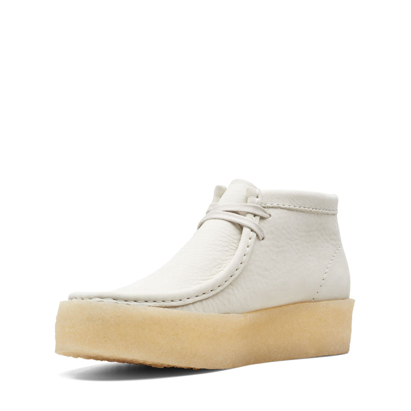 [26168988] WOMENS CLARKS WALLABEE CUP BT WHITE NUBUCK