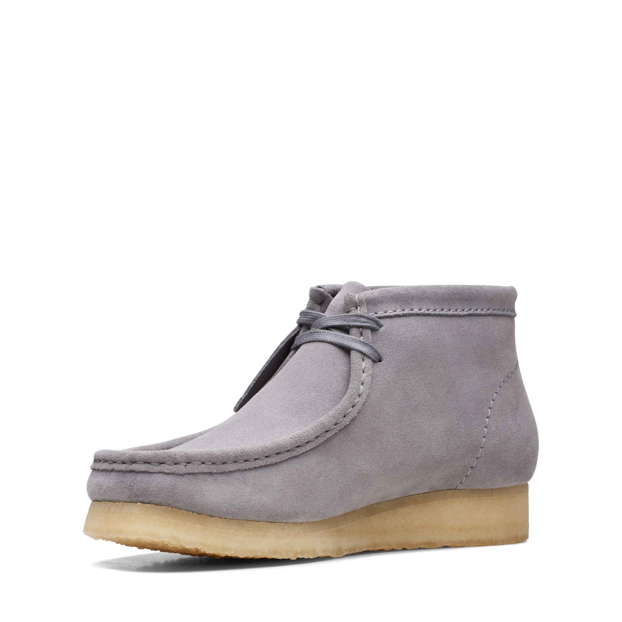 [26169731] MENS CLARKS WALLABEE BOOT - GREY SUEDE