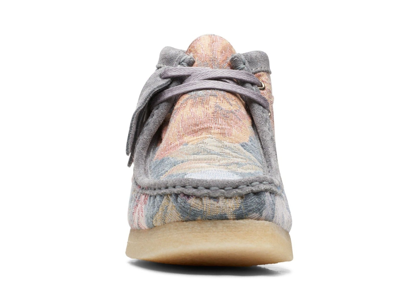 [26169842] Womens Clarks WALLABEE BOOT BLUE FLORAL