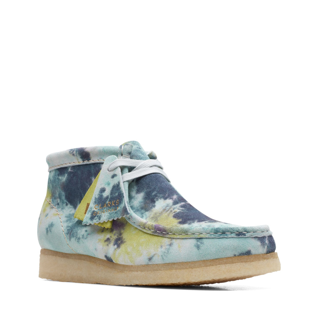 [26169843] WOMENS CLARKS WALLABEE BOOT TURQUOISE TIEDYE