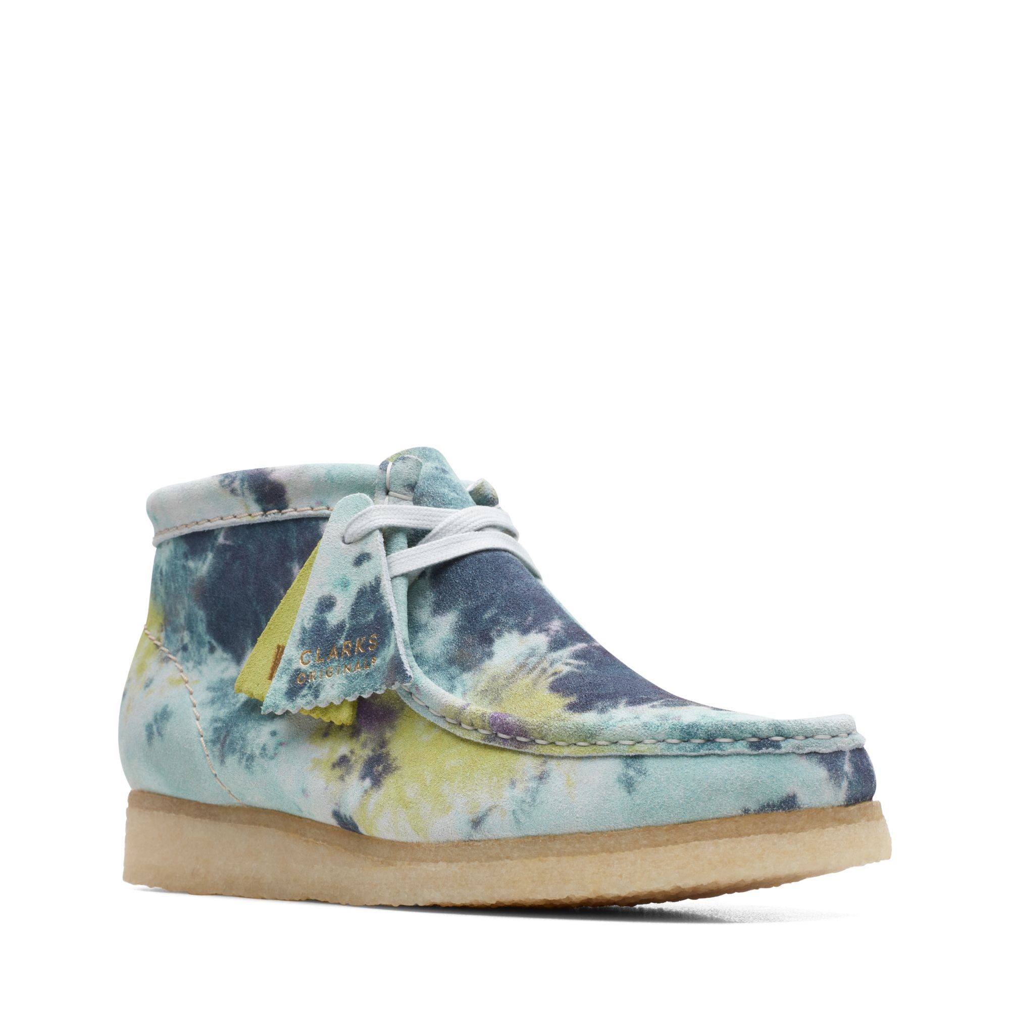 [26169843] WOMENS CLARKS WALLABEE BOOT TURQUOISE TIEDYE