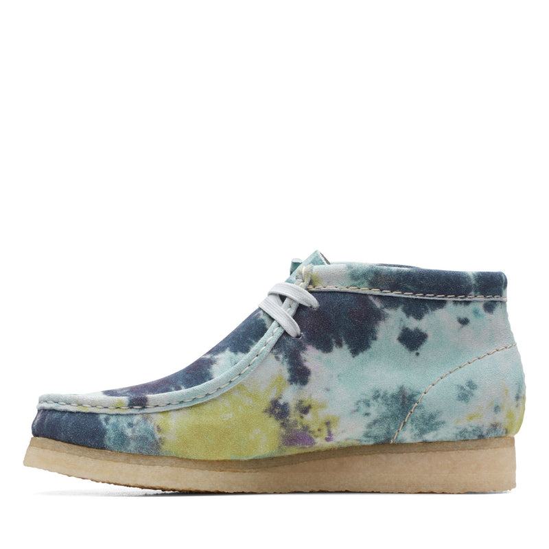 [26169843] WOMENS CLARKS WALLABEE BOOT TURQUOISE TIEDYE