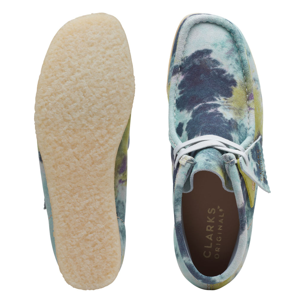 [26169843] WOMENS CLARKS WALLABEE BOOT TURQUOISE TIEDYE