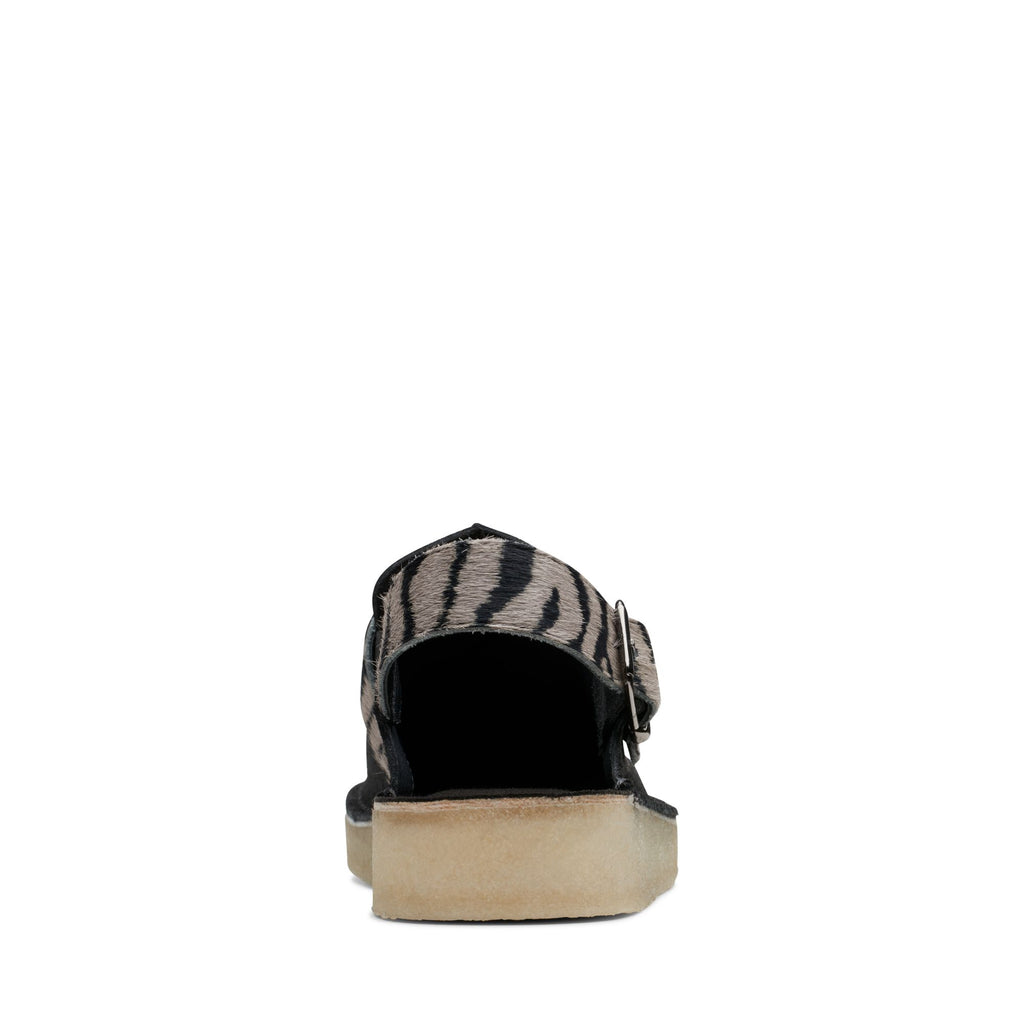 [26169974] WOMENS CLARKS TREK MULE ZEBRA PRINT