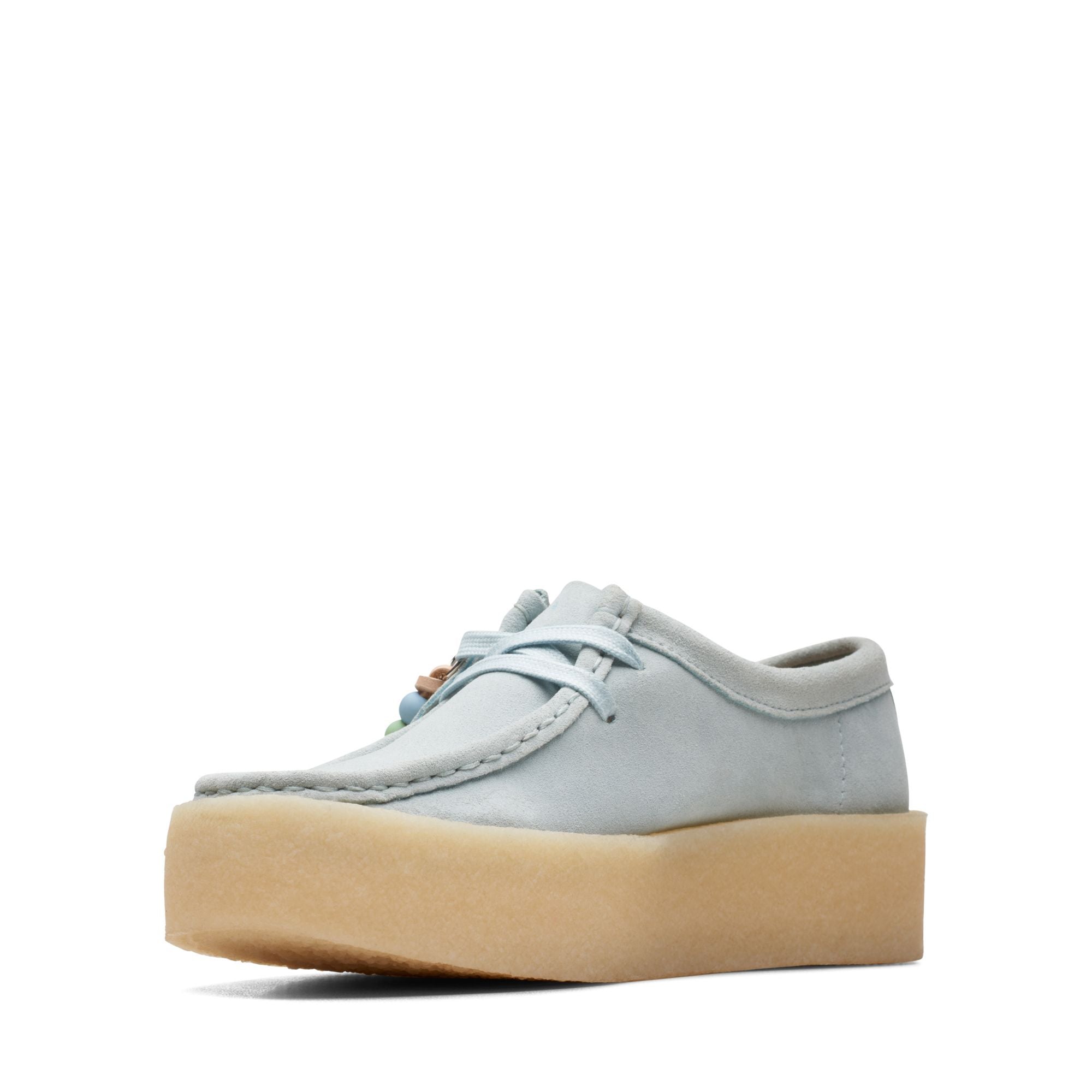 [26170042] WOMENS CLARKS WALLABEE CUP BLUE SUEDE
