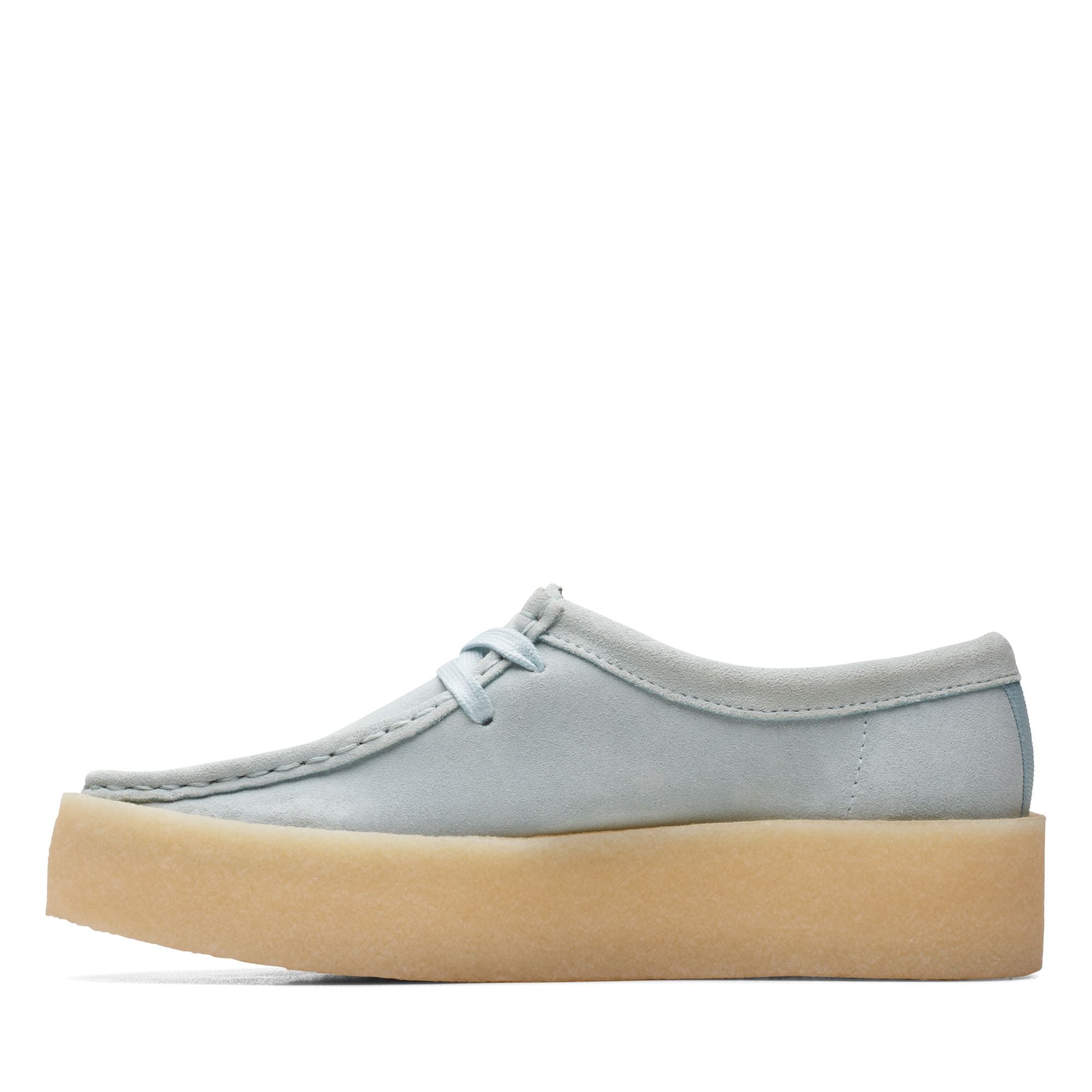 [26170042] WOMENS CLARKS WALLABEE CUP BLUE SUEDE