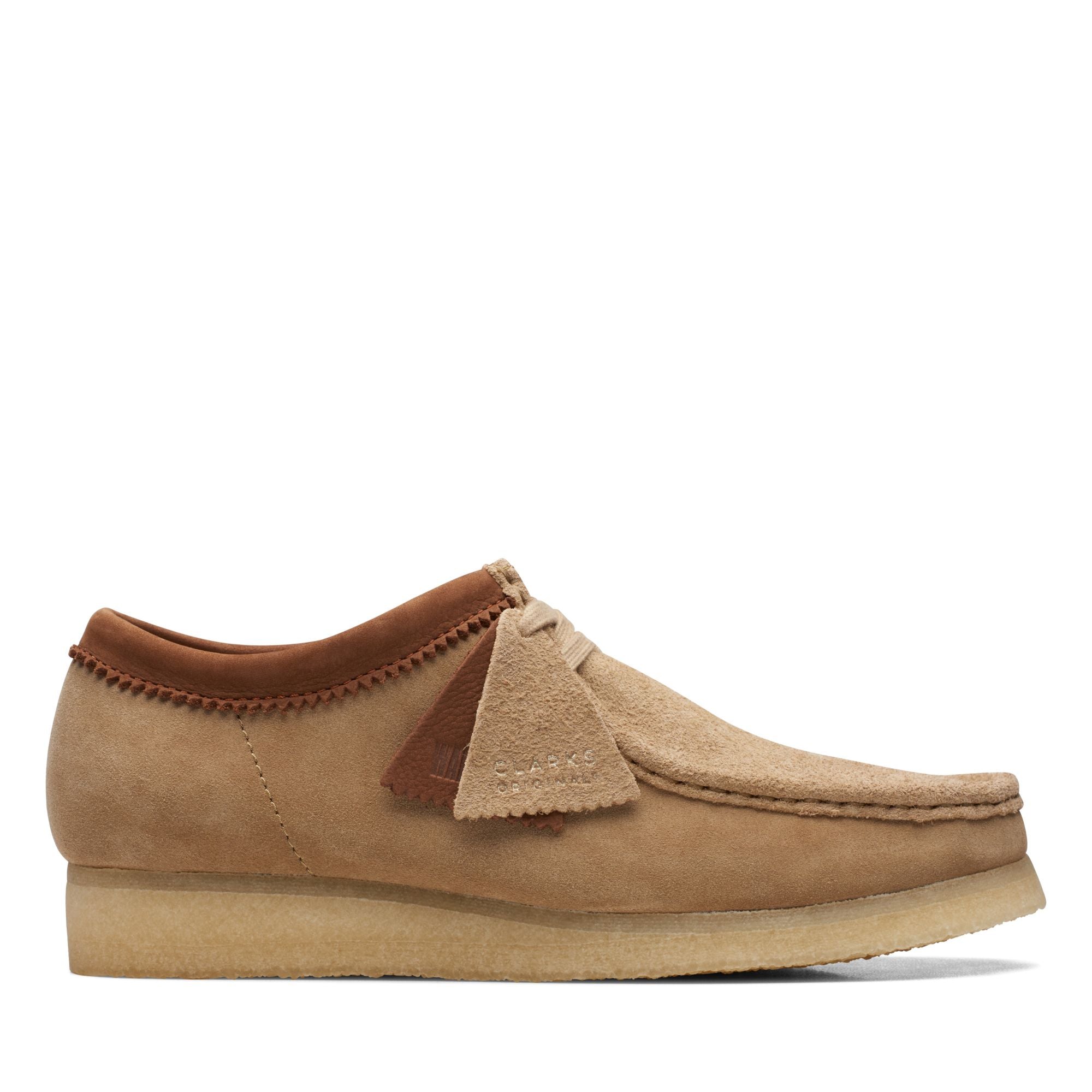 [26170538] MENS CLARKS WALLABEE LOW - SANDSTONE COMBI