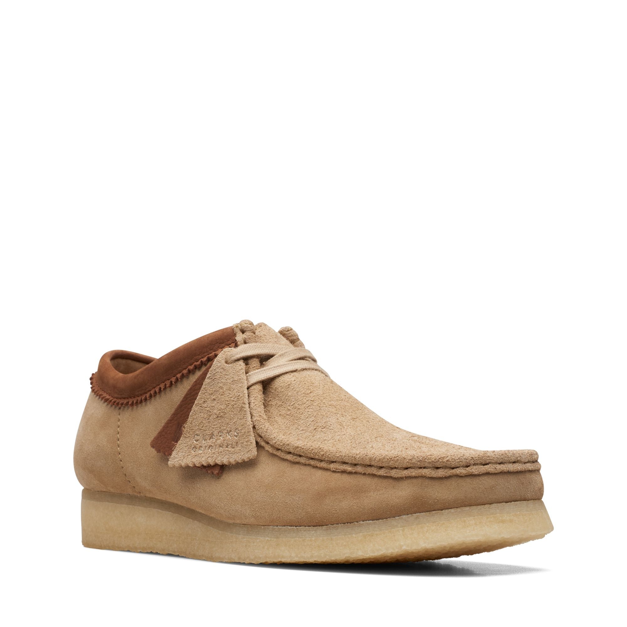 [26170538] MENS CLARKS WALLABEE LOW - SANDSTONE COMBI