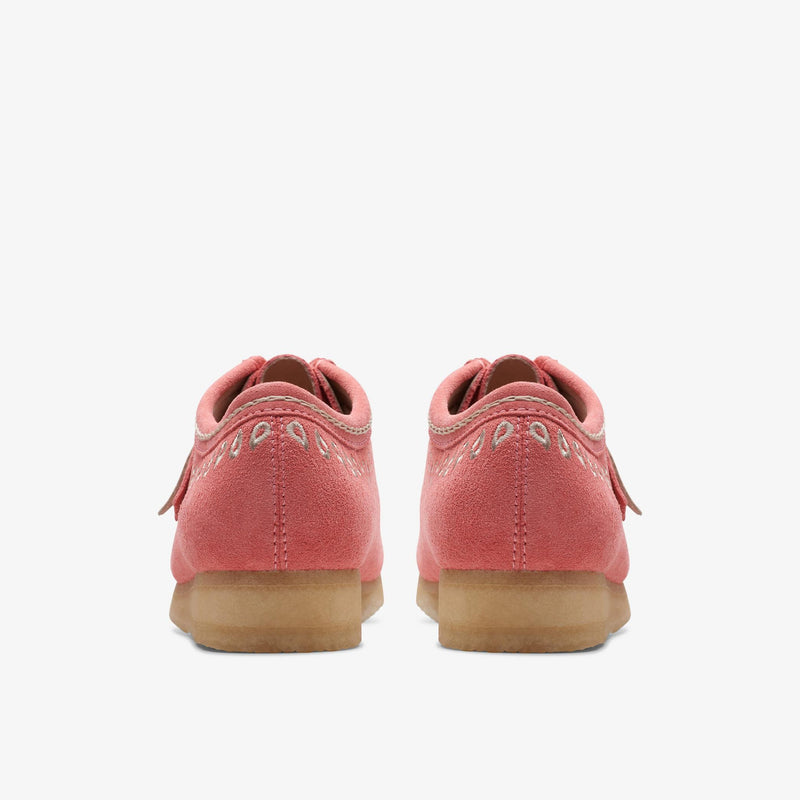 [26170539] Mens CLARKS WALLABEE - PINK EMBROIDERY